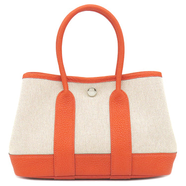 エルメス HERMES ネオ ガーデン23 エクリュ×オレンジフィールド ネゴンダ トワルアッシュヴァイキング ハンドバッグ シルバー金具 新品 未使用 ガーデンパーティー ミニ 2025年製