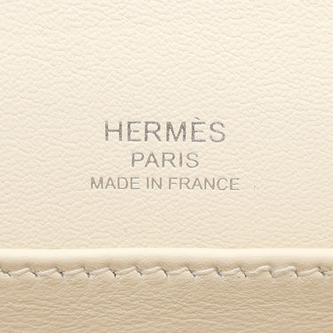 エルメス HERMES ゲタ ナタ シェーブル ショルダーバッグ シルバー金具 白 アイボリー H金具 2024年製