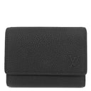 ルイヴィトン LOUIS VUITTON ヴィクター ウォレット M26250 ノワール カーフ ワクシーカーフレザー 三つ折り財布 シルバー金具 黒 コンパクトウォレット