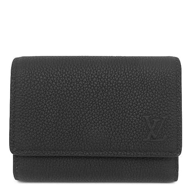 ルイヴィトン LOUIS VUITTON ヴィクター ウォレット M26250 ノワール カーフ ワクシーカーフレザー 三つ折り財布 シルバー金具 黒 コンパクトウォレット