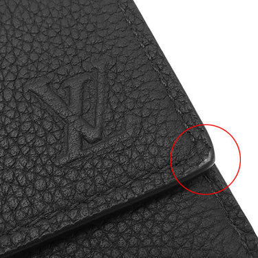 ルイヴィトン LOUIS VUITTON ヴィクター ウォレット M26250 ノワール カーフ ワクシーカーフレザー 三つ折り財布 シルバー金具 黒 コンパクトウォレット