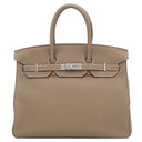 エルメス HERMES バーキン35 エトゥープ トゴ ハンドバッグ シルバー金具 グレージュ