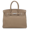 エルメス HERMES バーキン35 エトゥープ トゴ ハンドバッグ シルバー金具 グレージュ
