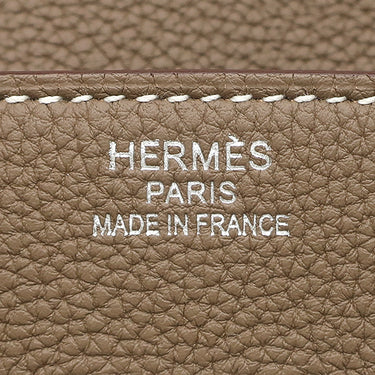 エルメス HERMES バーキン35 エトゥープ トゴ ハンドバッグ シルバー金具 グレージュ