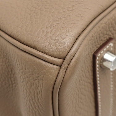 エルメス HERMES バーキン35 エトゥープ トゴ ハンドバッグ シルバー金具 グレージュ