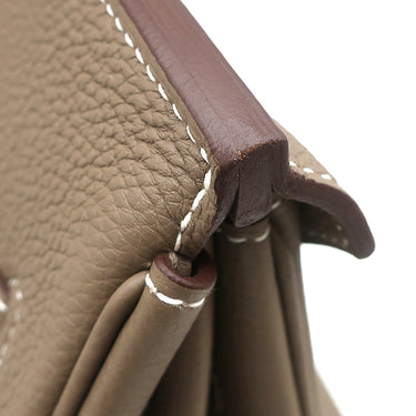 エルメス HERMES バーキン35 エトゥープ トゴ ハンドバッグ シルバー金具 グレージュ