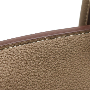 エルメス HERMES バーキン35 エトゥープ トゴ ハンドバッグ シルバー金具 グレージュ