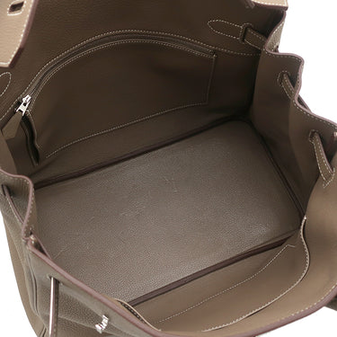 エルメス HERMES バーキン35 エトゥープ トゴ ハンドバッグ シルバー金具 グレージュ