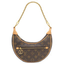ルイヴィトン LOUIS VUITTON ループ M81098 モノグラム モノグラムキャンバス 2WAYバッグ ゴールド金具 茶 ハンドバッグ ショルダー ハーフムーン