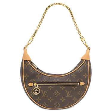 ルイヴィトン LOUIS VUITTON ループ M81098 モノグラム モノグラムキャンバス 2WAYバッグ ゴールド金具 茶 ハンドバッグ ショルダー ハーフムーン