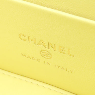 シャネル CHANEL マトラッセ バニティ AP1341 イエロー レザー ショルダーバッグ ゴールド金具 チェーンバッグ