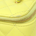 シャネル CHANEL マトラッセ バニティ AP1341 イエロー レザー ショルダーバッグ ゴールド金具 チェーンバッグ