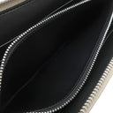 ロエベ LOEWE リネン ジップアラウンド オーガナイザー ウォレット ベージュ レザー 長財布 シルバー金具 ラウンドファスナー アナグラム型押し
