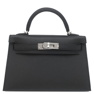 エルメス HERMES ミニケリードゥ 外縫い ブラック ヴォーエプソン 2WAYバッグ シルバー金具 黒 ショルダー 2026年製