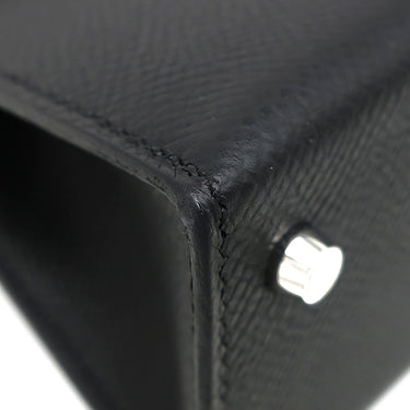 エルメス HERMES ミニケリードゥ 外縫い ブラック ヴォーエプソン 2WAYバッグ シルバー金具 黒 ショルダー 2026年製