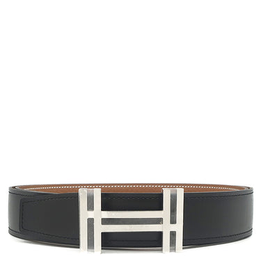 エルメス HERMES コンスタンスH #100 H オ カレ ブラック×ゴールド トゴ ボックスカーフ #100 ベルト シルバー金具 新品 未使用 リバーシブル キット 2025年製