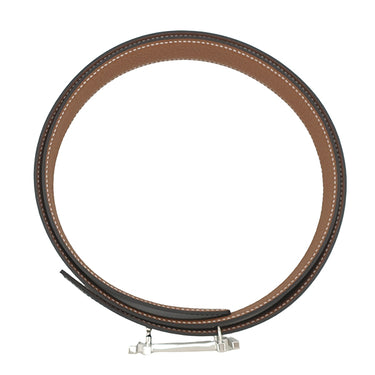 エルメス HERMES コンスタンスH #100 H オ カレ ブラック×ゴールド トゴ ボックスカーフ #100 ベルト シルバー金具 新品 未使用 リバーシブル キット 2025年製