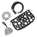 ルイヴィトン LOUIS VUITTON LV×YK ミュルティ ポシェット アクセソワール M46410 ブラック×ホワイト モノグラムアンプラント ショルダーバッグ シルバー金具 草間彌生