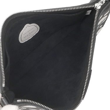 ルイヴィトン LOUIS VUITTON LV×YK ミュルティ ポシェット アクセソワール M46410 ブラック×ホワイト モノグラムアンプラント ショルダーバッグ シルバー金具 草間彌生