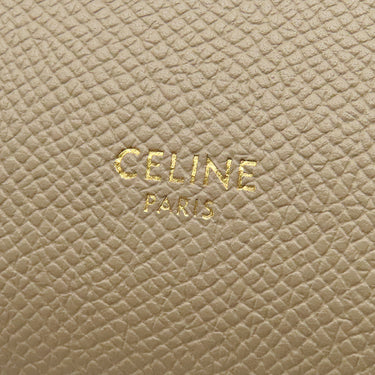 セリーヌ CELINE ベルトバッグ ミニ ベージュ レザー ハンドバッグ ゴールド金具 ショルダーストラップ欠品