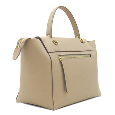セリーヌ CELINE ベルトバッグ ミニ ベージュ レザー ハンドバッグ ゴールド金具 ショルダーストラップ欠品