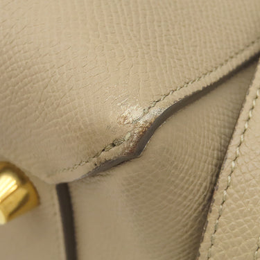 セリーヌ CELINE ベルトバッグ ミニ ベージュ レザー ハンドバッグ ゴールド金具 ショルダーストラップ欠品