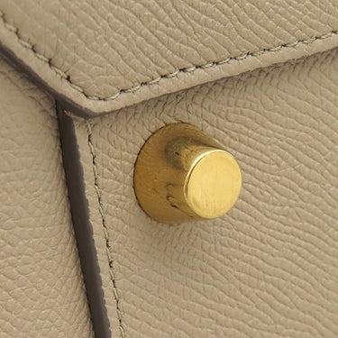 セリーヌ CELINE ベルトバッグ ミニ ベージュ レザー ハンドバッグ ゴールド金具 ショルダーストラップ欠品