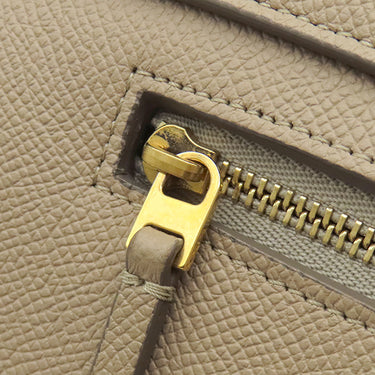 セリーヌ CELINE ベルトバッグ ミニ ベージュ レザー ハンドバッグ ゴールド金具 ショルダーストラップ欠品