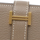 エルメス HERMES ベアンスフレ エトゥープ シェーブル 長財布 ゴールド金具 グレージュ