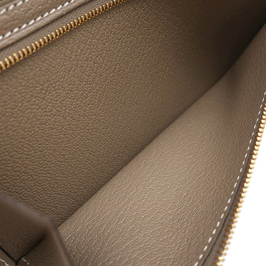 エルメス HERMES ベアンスフレ エトゥープ シェーブル 長財布 ゴールド金具 グレージュ