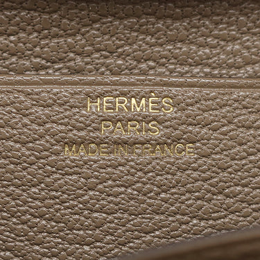 エルメス HERMES ベアンスフレ エトゥープ シェーブル 長財布 ゴールド金具 グレージュ