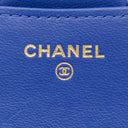 シャネル CHANEL マトラッセ ミニミニ チェーンバッグ ブルー ラムスキン ショルダーバッグ シャンパンゴールド金具 ココマーク トップハンドル
