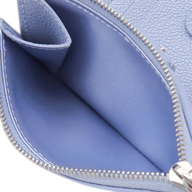 ルイヴィトン LOUIS VUITTON ポルトフォイユ リサ M26518 ブルーフロス モノグラムアンプラント 二つ折り財布 シルバー金具 コンパクト