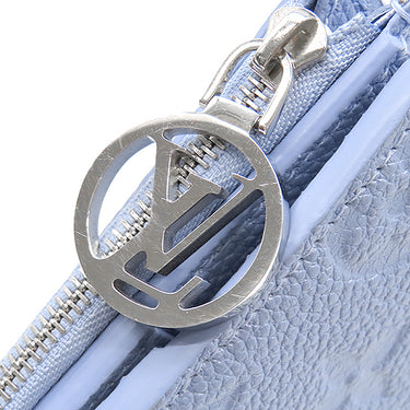 ルイヴィトン LOUIS VUITTON ポルトフォイユ リサ M26518 ブルーフロス モノグラムアンプラント 二つ折り財布 シルバー金具 コンパクト