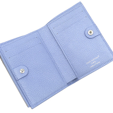 ルイヴィトン LOUIS VUITTON ポルトフォイユ リサ M26518 ブルーフロス モノグラムアンプラント 二つ折り財布 シルバー金具 コンパクト