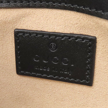 グッチ GUCCI GGマーモント ベルトバッグ 699757 ブラック レザー ショルダーバッグ ブラック金具 黒 GG チェーンバッグ クラッチ