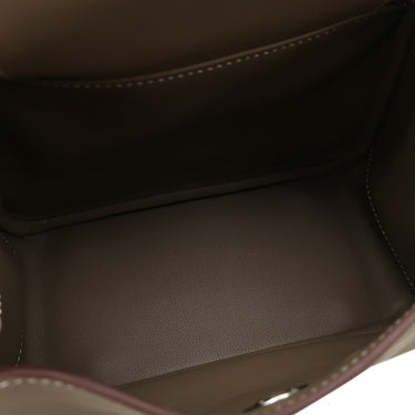 エルメス HERMES リンディ2 ミニ 20 エトゥープ ヴォースイフト ショルダーバッグ シルバー金具 新品 未使用 グレージュ 2026年製