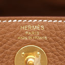 エルメス HERMES リンディ2 ミニ 20 ゴールド トリヨンクレマンス ショルダーバッグ ゴールド金具 茶 2026年製