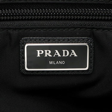プラダ PRADA トライアングルロゴ バックパック 2VZ135 NERO ナイロン レザー テスートモンターニュ リュック・デイパック シルバー金具 黒 リュック 大容量