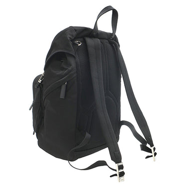 プラダ PRADA トライアングルロゴ バックパック 2VZ135 NERO ナイロン レザー テスートモンターニュ リュック・デイパック シルバー金具 黒 リュック 大容量