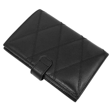ジバンシイ GIVENCHY GV3 ミディアム ウォレット BB601GB08Z ブラック ゴートレザー 二つ折り財布 ゴールド金具 黒 コンパクト ダイヤモンドキルト