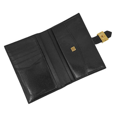ジバンシイ GIVENCHY GV3 ミディアム ウォレット BB601GB08Z ブラック ゴートレザー 二つ折り財布 ゴールド金具 黒 コンパクト ダイヤモンドキルト