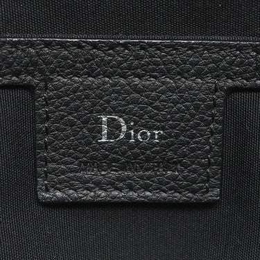 クリスチャン・ディオール Christian Dior アトリエ ショルダーバッグ ブラック カーフ 2WAYバッグ シルバー金具 黒