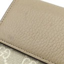 グッチ GUCCI ダブルG バイカラー コンチネンタルウォレット 456116 ベージュ GGスプリームキャンバス レザー 長財布 ゴールド金具 フラップ式