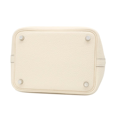 エルメス HERMES ピコタンロック 18 PM ナタ トリヨンクレマンス ハンドバッグ シルバー金具 新品 未使用 アイボリー 2025年製