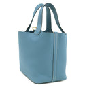 エルメス HERMES ピコタンロック 18 PM ニューブルージーン トリヨンクレマンス ハンドバッグ ゴールド金具 新品 未使用 水色 2025年製