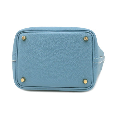 エルメス HERMES ピコタンロック 18 PM ニューブルージーン トリヨンクレマンス ハンドバッグ ゴールド金具 新品 未使用 水色 2025年製