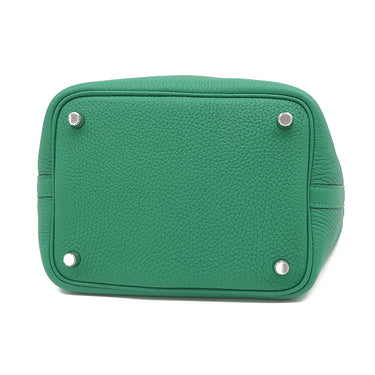 エルメス HERMES ピコタンロック 18 PM ヴェールヴェルティゴ トリヨンクレマンス ハンドバッグ シルバー金具 新品 未使用 緑 2025年製