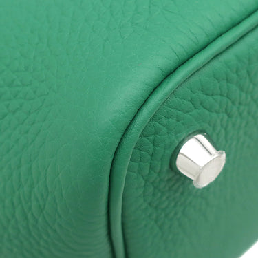 エルメス HERMES ピコタンロック 18 PM ヴェールヴェルティゴ トリヨンクレマンス ハンドバッグ シルバー金具 新品 未使用 緑 2025年製