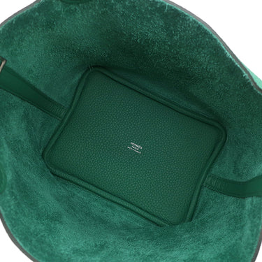 エルメス HERMES ピコタンロック 18 PM ヴェールヴェルティゴ トリヨンクレマンス ハンドバッグ シルバー金具 新品 未使用 緑 2025年製